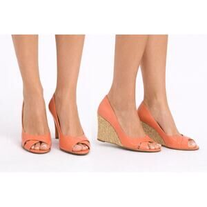 Dex Flex Comfort Women's Peep-toe Espadrille Coral Heels size  11